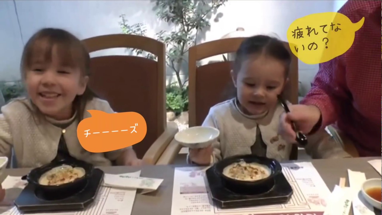 バイリンガル姉妹 カニで満腹！【かに道楽】パート２