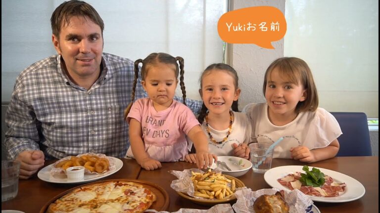 【ピエトロ バルコーネ】疲労困憊の状態の食事風景 バイリンガル姉妹 福岡編