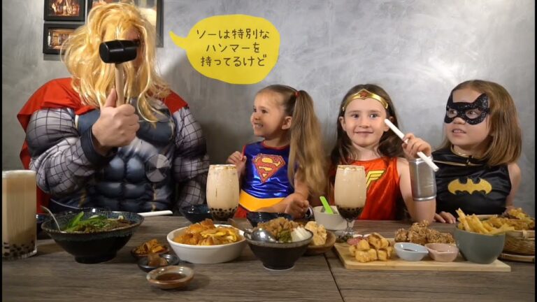 今年のハロウィンはスーパーヒーロー！台湾料理【サイコウッス】バイリンガル姉妹 MARVEL