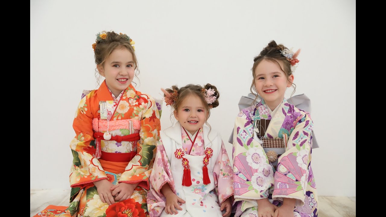 【Photo studio tetote】七五三の写真撮影！ヘアセット、メイク、着付け、撮影まで全部見せます！バイリンガル姉妹