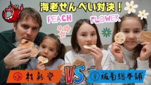 日本の海老せんべい対決！桂新堂VS坂角総本舗 – 外国人父と三姉妹のバイリンガル試食レビュー