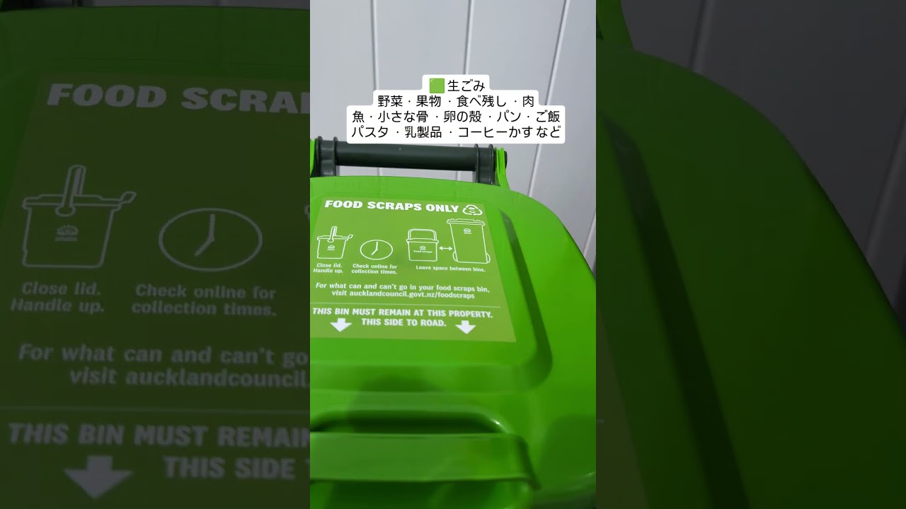 🇳🇿 ゴミ箱が家に届く!? 日本と違うオークランドのゴミ事情🗑️